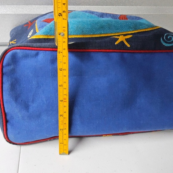 Sun and Sand Fish Large Tote Bag Novelty Nautical Beach Bag Purse Colorful - Picture 15 of 16